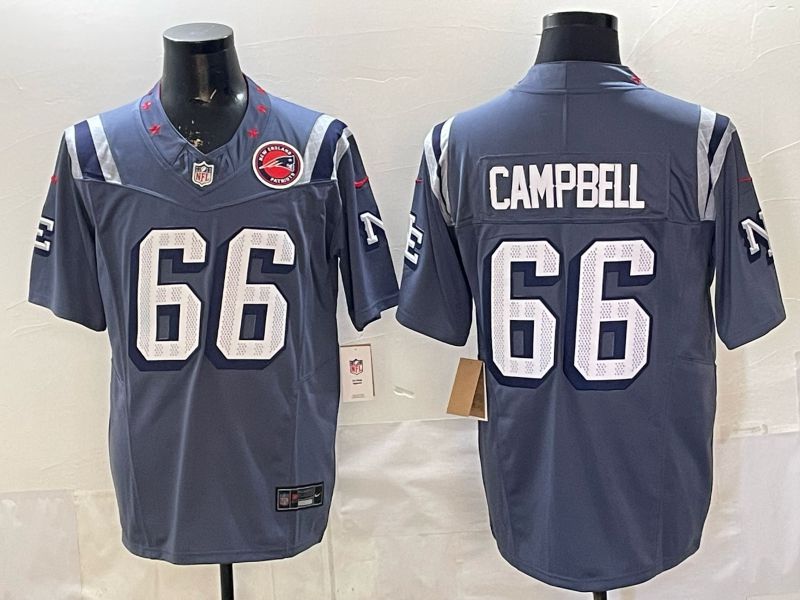Men 2026 New England Patriots #66 Campbell Blue 5th generations Nike Limited NFL Jersey style 011->new england patriots->NFL Jersey
